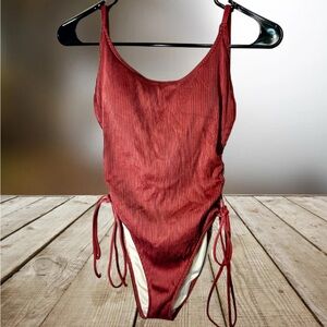 PINK Victoria's Secret One Piece Swim Suit with Adjustable Side Ties